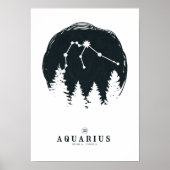 Aquarius Constellation Zodiac Poster (Vorne)