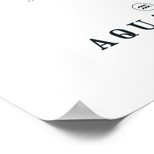 Aquarius Constellation Zodiac Poster (Ecke)