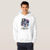 Aquarius Cosmic Dreamer Watercolor Zodiac Sign Hoodie (Vorne ganz)