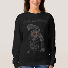 Aquarius Dark Astrology | Minimaler Okkulter Zodia Sweatshirt
