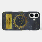 Aquarius Dark Zodiac Astrologie: Schwarz & Gold Case-Mate iPhone Hülle (Rückseite (Horizontal))