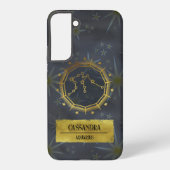 Aquarius Dark Zodiac Astrologie: Schwarz & Gold Samsung Galaxy Hülle (Rückseite)