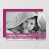 Aquarius, das Foto der Wasserträger Geburtsankündi Ankündigung (Vorne/Hinten)