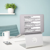 Aquarius Definition Ästhetik Astrologie Geschenk Aufkleber (Laptop auf Schreibtisch)