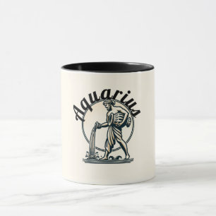 Aquarius der Wassermann Vintage Zodiac Tasse