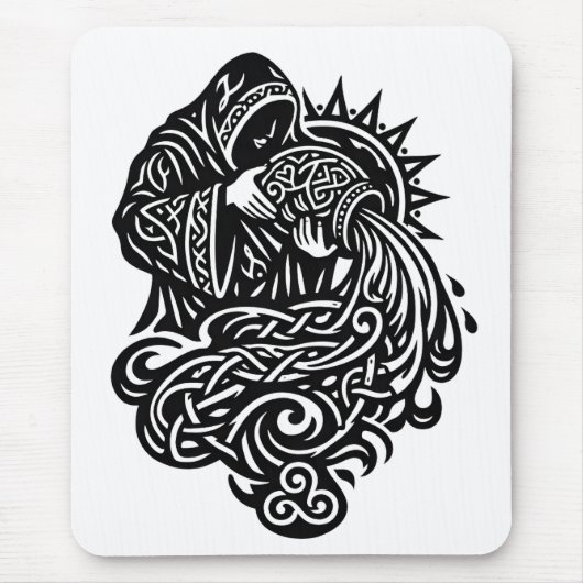 Aquarius — Der Wassermann von BurnsInHell Mousepad (Vorne)