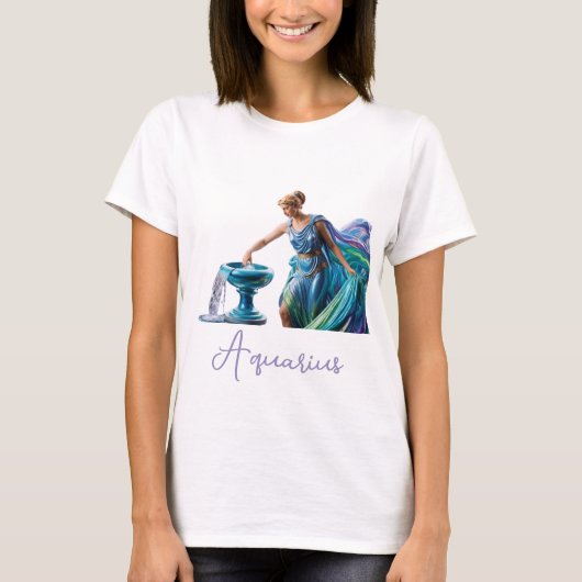 Aquarius der Wasserträger | Griechische Göttin Wei T-Shirt (Vorderseite)