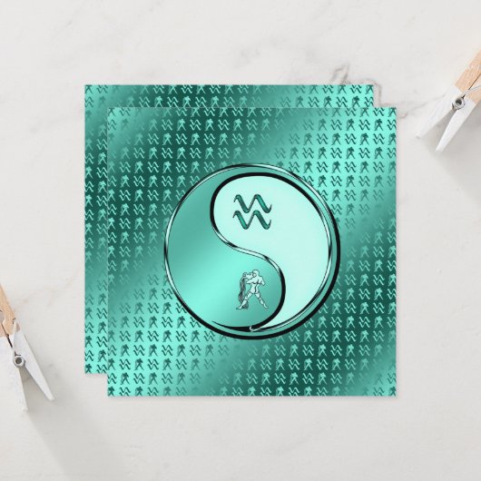 Aquarius der Wasserträger Karte (Vorderseite/Rückseite Beispiel)