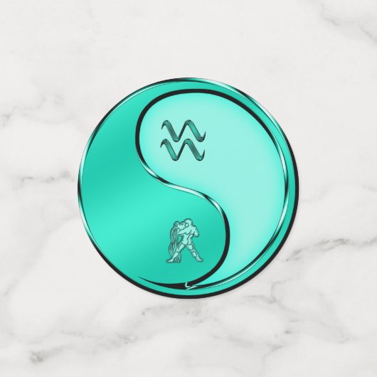 Aquarius der Wasserträger Konfetti (Klein Vorderseite)