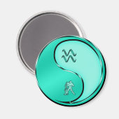 Aquarius der Wasserträger Magnet (Vorderseite/Rückseite)