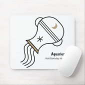 Aquarius der Wasserträger personalisierter Zodiac Mousepad (Mit Mouse)