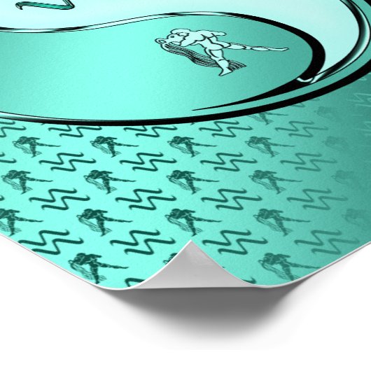 Aquarius der Wasserträger Poster (Ecke)