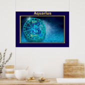 Aquarius der Wasserträger Poster (Küche)