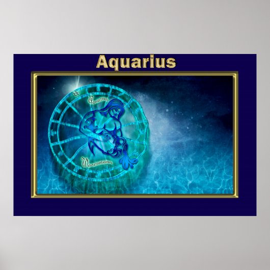 Aquarius der Wasserträger Poster (Vorne)