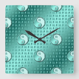 Aquarius der Wasserträger Quadratische Wanduhr