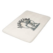 Aquarius der Wasserträger Vintag Zodiac Badematte (Schrägansicht)