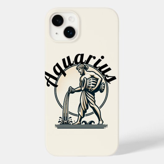 Aquarius der Wasserträger Vintag Zodiac Case-Mate iPhone Hülle (Rückseite)