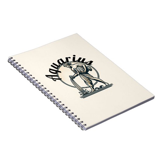 Aquarius der Wasserträger Vintag Zodiac Notizblock (Rechte Seite)