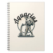 Aquarius der Wasserträger Vintag Zodiac Notizblock (Vorderseite)