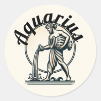Aquarius der Wasserträger Vintag Zodiac