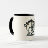 Aquarius der Wasserträger Vintag Zodiac Tasse (Vorderseite Links)