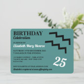 Aquarius, der Wasserträger, Zodiac Geburtstag Einladung (Stehend Vorderseite)