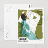 Aquarius der Wasserträger Zodiac Postkarte (Vorne/Hinten)