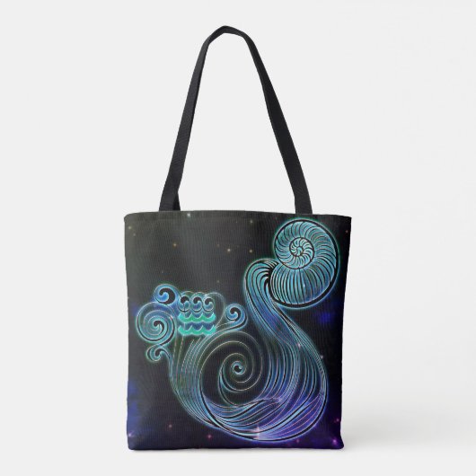 Aquarius der Wasserträger zodiac Totbeutel Tasche (Rückseite)