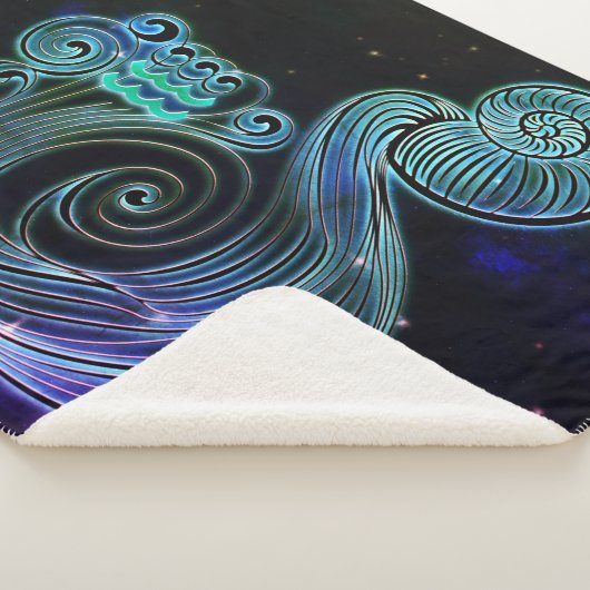 Aquarius der Wasserträger zodiaktische Decke Sherpadecke (3/4)