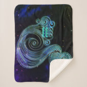 Aquarius der Wasserträger zodiaktische Decke Sherpadecke (Vorderseite)