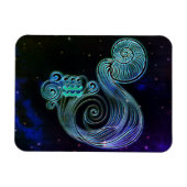Aquarius der zodiaktische Wasserträger-Magnet Magnet (Horizontal)