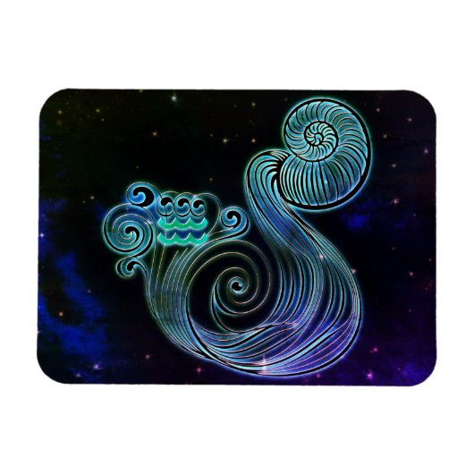 Aquarius der zodiaktische Wasserträger-Magnet Magnet (Horizontal)