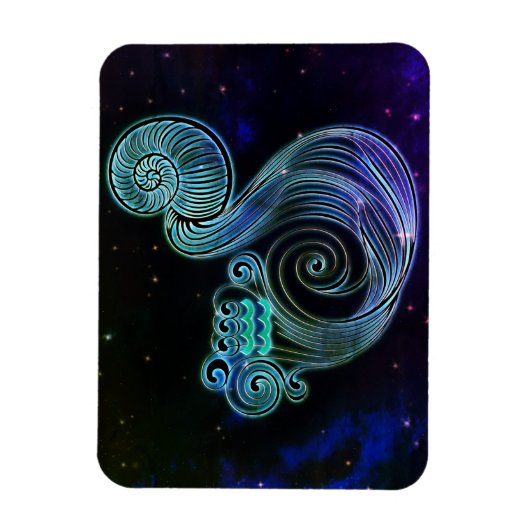 Aquarius der zodiaktische Wasserträger-Magnet Magnet (Vertikal)