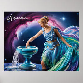 Aquarius, die Göttin der Wasserträger Poster