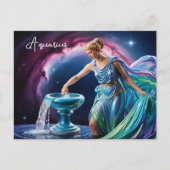Aquarius | Die Göttin des Wasserträgers Postkarte (Vorderseite)