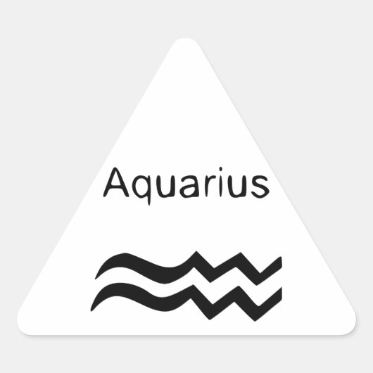 Aquarius Dreieckiger Aufkleber (Vorderseite)