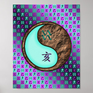 Aquarius & Earth Boar Poster