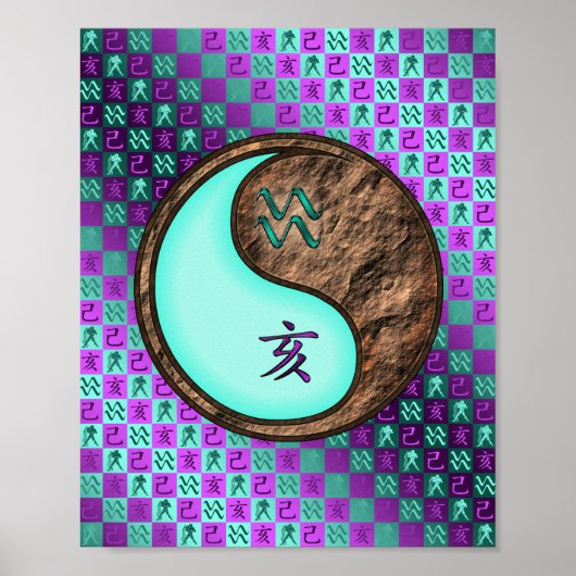 Aquarius & Earth Boar Poster (Vorne)