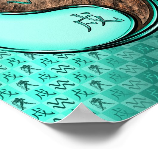 Aquarius & Earth Dog Poster (Ecke)