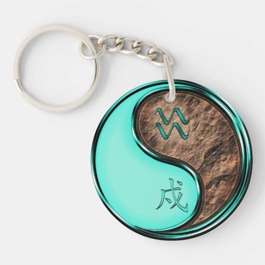 Aquarius & Earth Dog Schlüsselanhänger (Vorderseite)