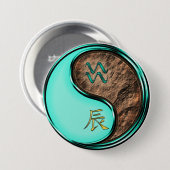 Aquarius & Earth Dragon Button (Vorne & Hinten)