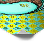 Aquarius & Earth Monkey Poster (Ecke)