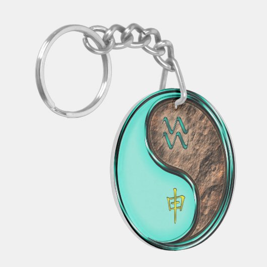 Aquarius & Earth Monkey Schlüsselanhänger (Vorderseite links)