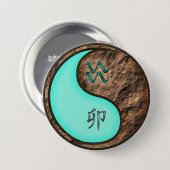 Aquarius & Earth Rabbit Button (Vorne & Hinten)