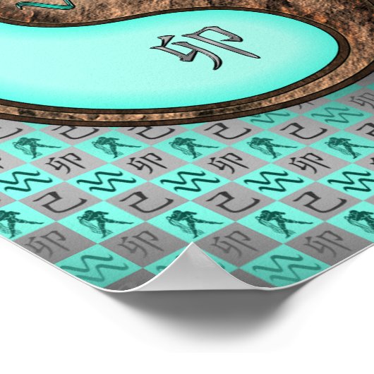 Aquarius & Earth Rabbit Poster (Ecke)