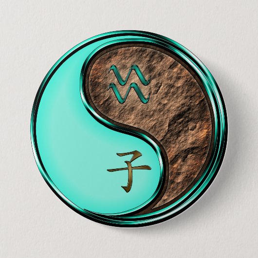 Aquarius & Earth Rat Button (Vorderseite)