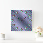 Aquarius & Earth Rooster Quadratische Wanduhr (Zuhause)