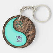 Aquarius & Earth Rooster Schlüsselanhänger (Rückseite)