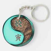 Aquarius & Earth Tiger Schlüsselanhänger (Rückseite)