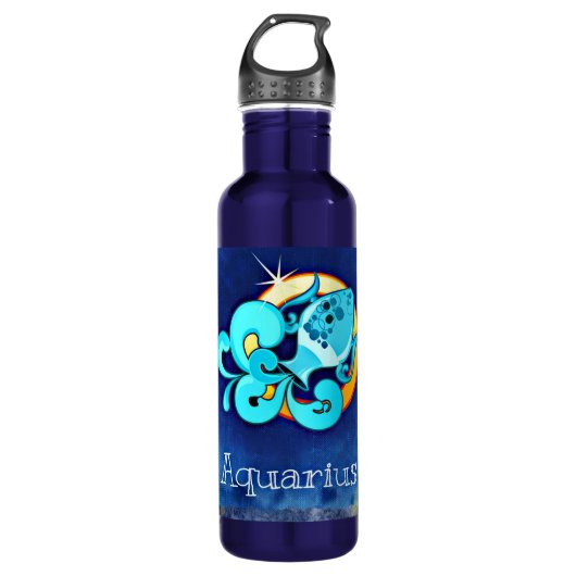 Aquarius Edelstahlflasche (Vorderseite)